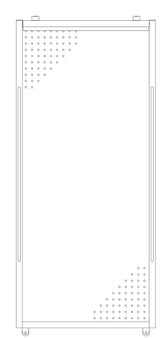 PANEL PEG SLDG W/1-TRACK 54IN